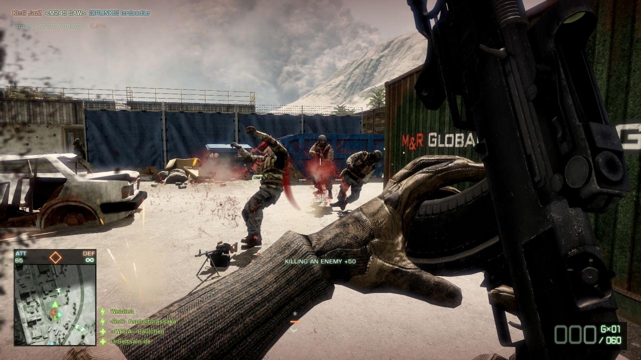 [30/03/2010] Battlefield Bad: Company 2 - Der Onslaught-Modus fügt dem Mehrspieler-Erlebnis in Bad Company 2 einen weiteren Spielmodi hinzu. In einem Squad erledigt ihr mit euren Freunden so viele Gegnerwellen wie möglich. Auch hier gibt es ein Zeitlimit und verschiedene Aufgaben. 