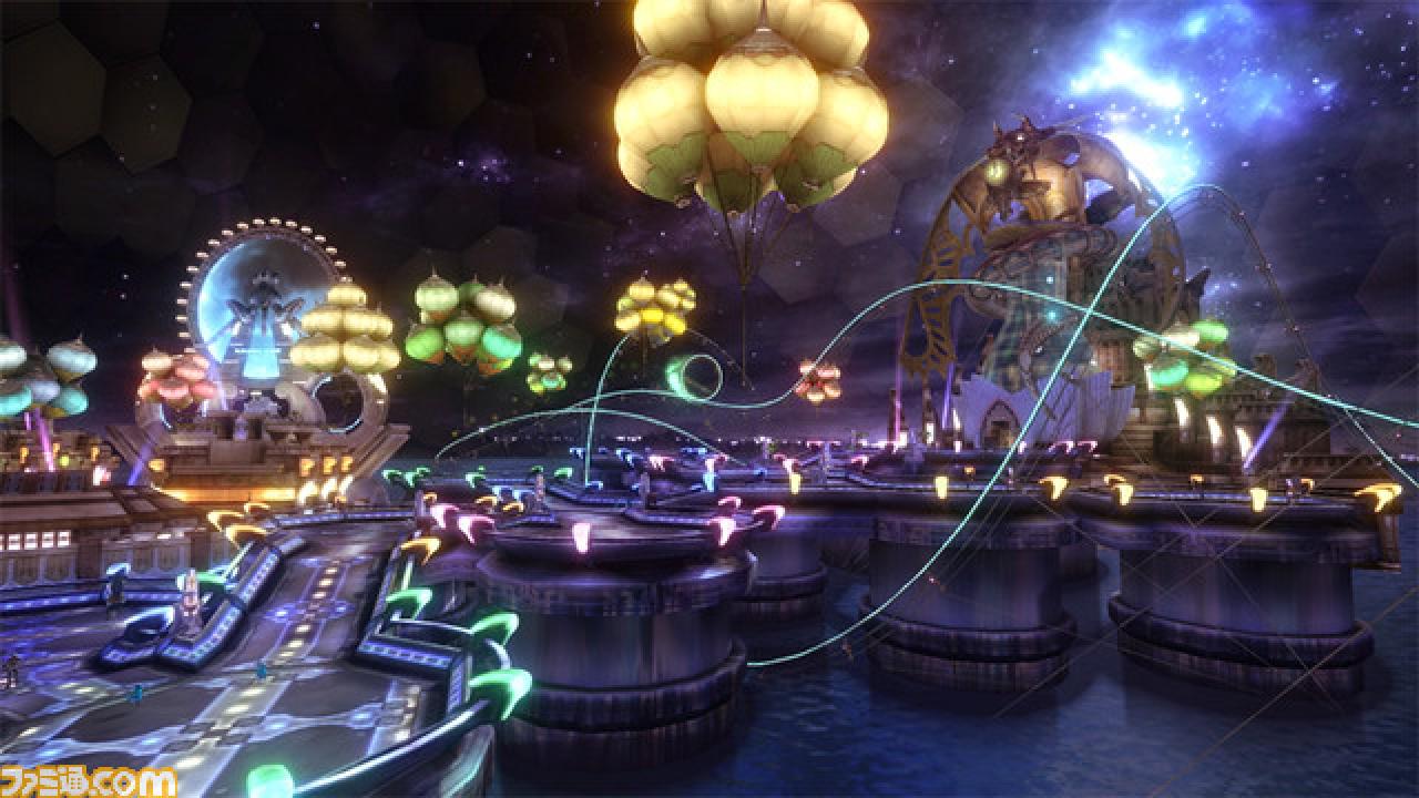 [19/03/2010] Nautilus - Final Fantasy 13 - Die Metropole bietet durch ihre Optik eine stimmungsvolle Atmosphäre. Besonders auf der PlayStation 3 erstrahlen die bunten Lichter der Stadt. 