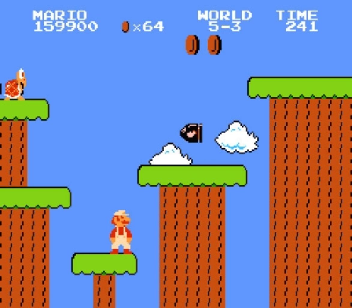 [22/04/2010] Super Mario Bros. - Die Videospiel-Krise war mit Super Mario Bros. und dem NES plötzlich vorbei. Die Heimkonsole etablierte sich und Mario wurde zum Kultstar.