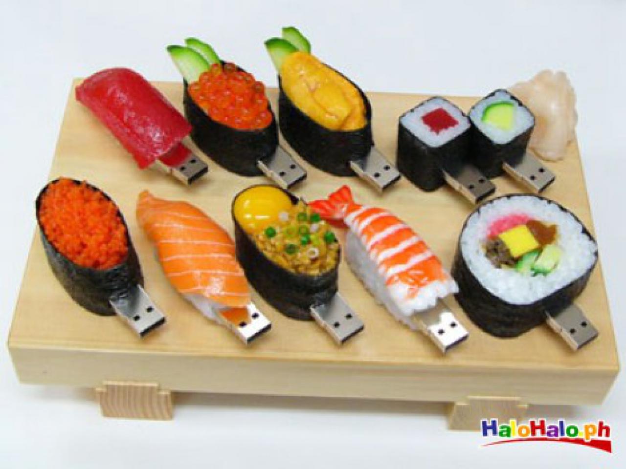 [28/04/2010] Sushi-USB-Sticks: Für Fans der japanischen Reisröllchen gibt's diese USB-Sticks. 