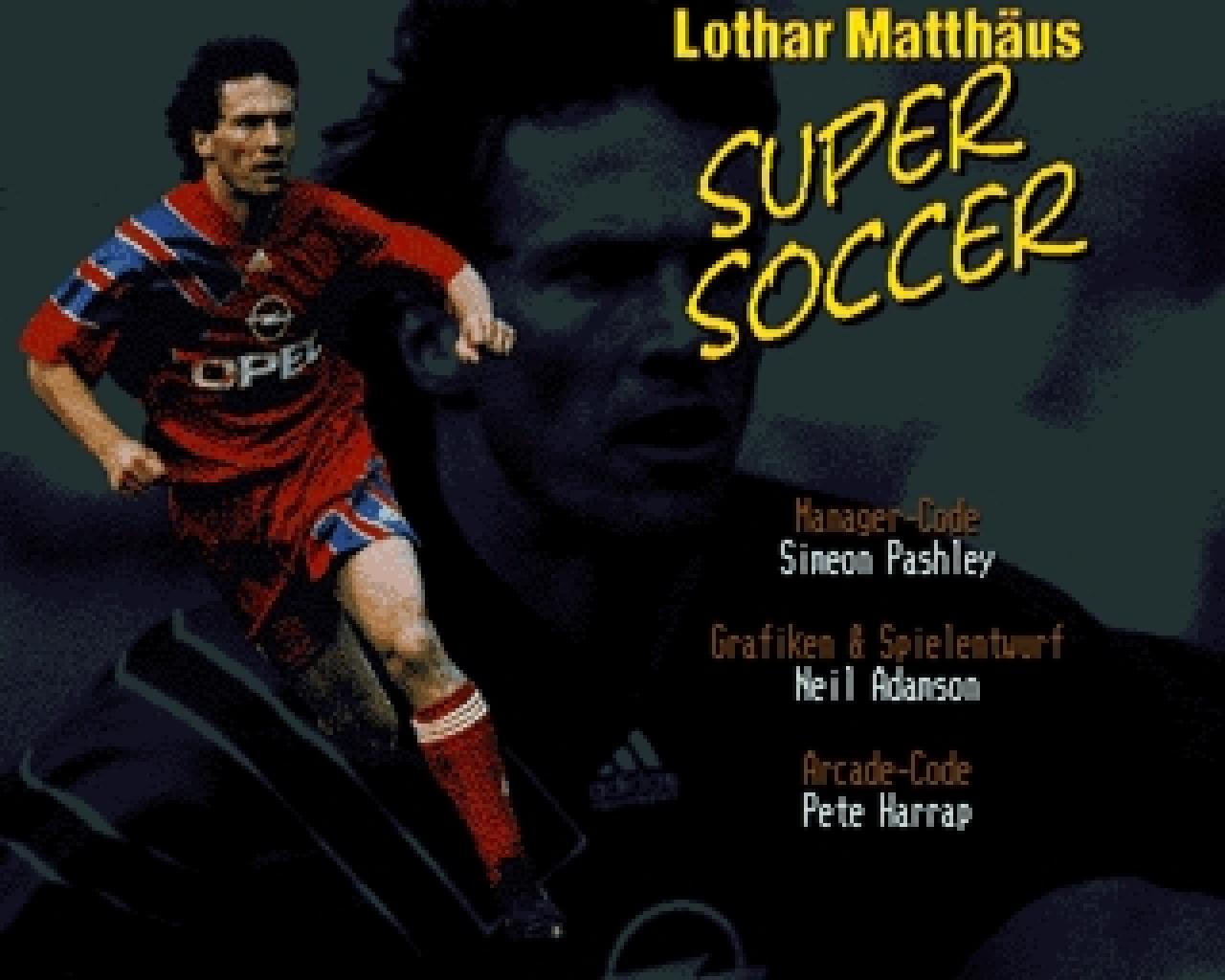 [16/04/2010] Lothar Matthäus Super SoccerJa auch der Loddar bekam sein Fußball-Videospiel. Leider war Lothar selbst im Spiel nicht enthalten. 