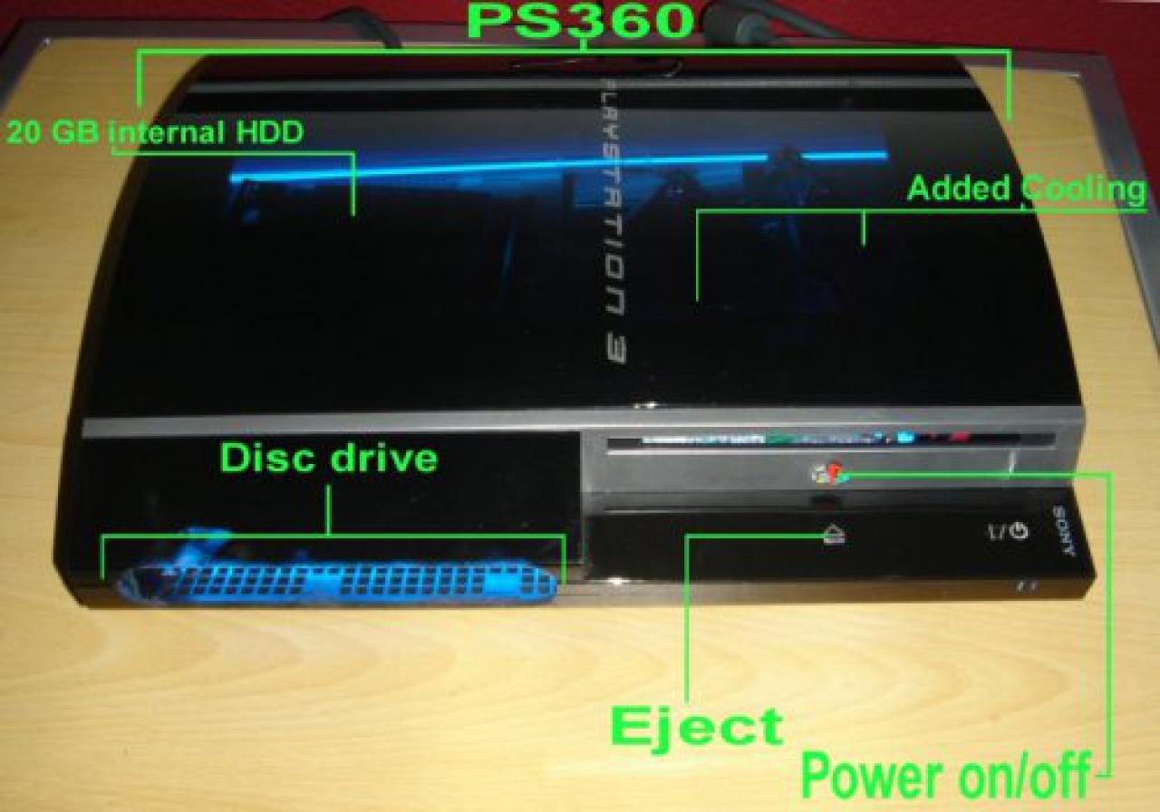 [28/04/2010] Großartig: Unter diesem PS3-Case versteckt sich die komplette Xbox-360-Hardware. 