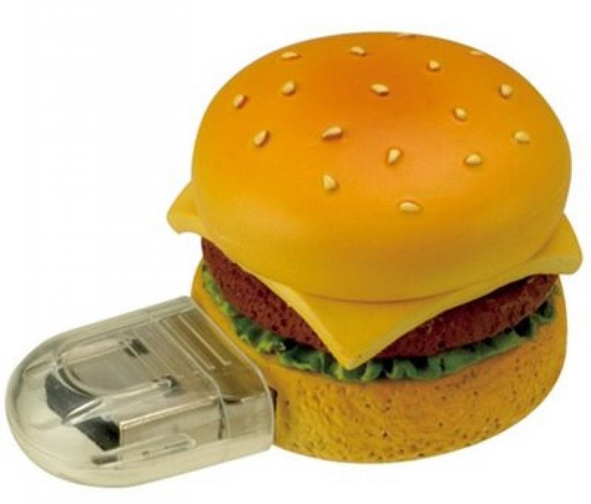 [28/04/2010] Hamburger-USB-Stick: Der Fast-Food-Speicher für schnelle Datensicherungen.