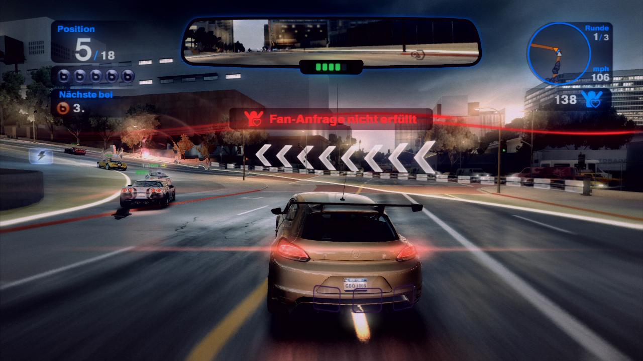 [27/05/2010] Blur - Das Action-Rennspiel von Activision wird mit der Zeit so bockschwer, dass es fast (!) unmöglich ist, am Ende des Rennens als erster die Ziellinie zu passieren. Allerdings ist das Ganze so fesselnd, dass man es einfach unbedingt zigmal probieren muss. Community-Vorschlag
