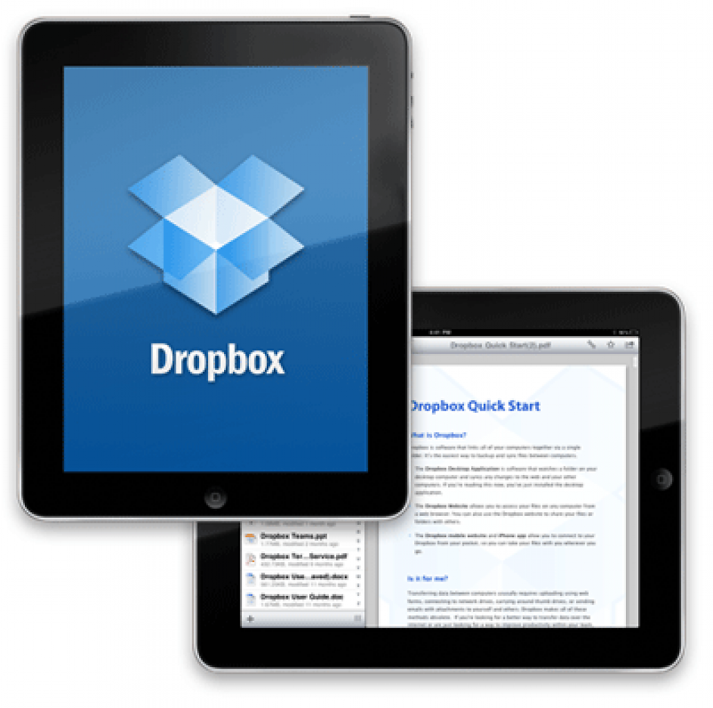[28/05/2010] Dropbox ist eine der einfachsten Methoden Daten mit mehreren Computern zu synchronisieren. Einmal angemeldet bietet der Online-Dienst mindestens 2 GByte kostenlosen Speicherplatz an. Die Daten, seien es Musiktitel, Bilder, Videos oder andere Dokumente, werden dann auf deren Servern gesepeichert und können von überall auf der Welt wieder abgerufen werden. Mit der App fürs iPad eben auch aufs iPad. Und das schöne: Änderungen werden automatisch mit allen angemeldeten Computern abgeglichen.