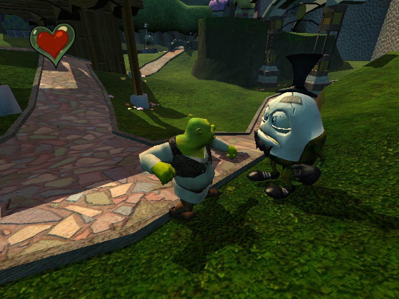 [25/05/2010] (2001) Zum oscarprämierten Animationsstreifen Shrek - Der tollkühne Held entwickelte DICE eine passende Videospielumsetzung. In Gestalt des grünen, moppeligen Ogers Shrek müssen Sie allerlei kindgerechte Aufgaben lösen. Die Handlung setzt nach dem Finale des Kinofilms an, führt die Spieler aber durch bekannte Schauplätze. 