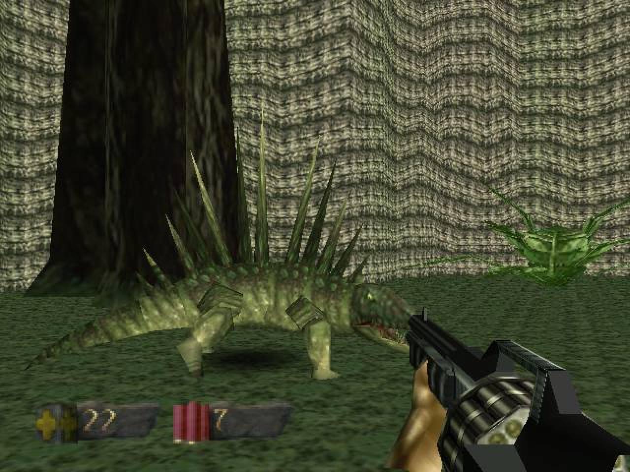 [06/05/2010] (1997) Ein zeitloser Klassiker: Heute würde man Turok (dt.) als einen Ego-Shooter alter Schule bezeichnen. Vereinfacht ausgedrückt ballert ihr euch mit allerlei Schusswaffen durch streng lineare Dschungel und Tempelanlagen. Als Kanonenfutter halten nicht nur gefrässige Dinosaurier, sondern auch Riesenskorpione und Roboter (deutsche Version) her. Das machte nicht nur Spaß, sondern sah auch noch gut aus. Mehrere Sequels folgten.
