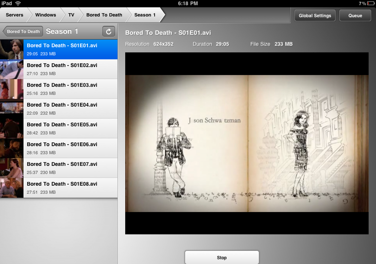 [28/05/2010] Mit Air Video könnt ihr Videos von eurem Computer auf das iPad streamen. Der Vorteil: Das Programm muss die Videos nicht erst langwierig komplett in ein iPad-kompatibles Videoformat wandeln, sondern macht das während das Video gestreamt wird. Auf eurem Computer muss das Programm natürlich vorher installiert sein.
