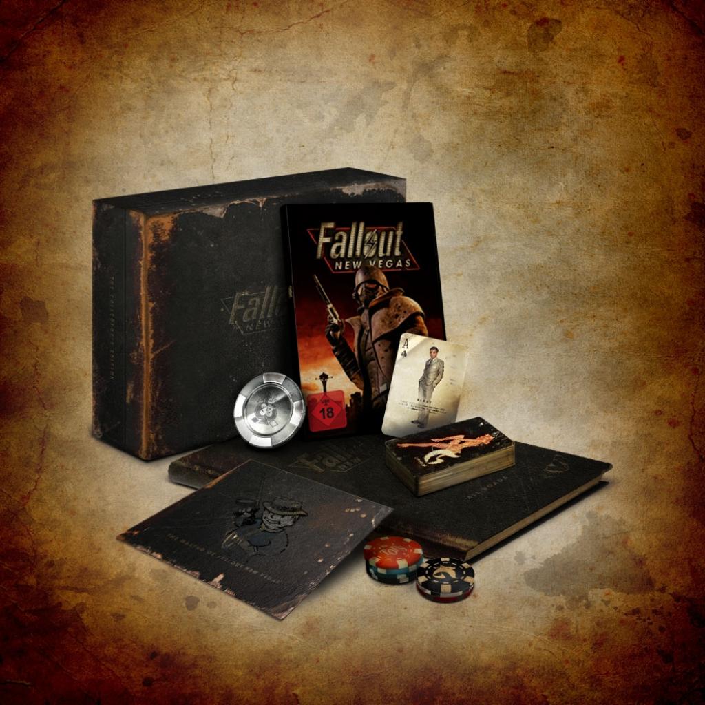 [12/05/2010] Fallout New Vegas - Limited Edition - Die Sonderauflage bietet Poker-Chips, den Platinchip sowie einen Satz Caravan-Cards, die ihr auch zum Pokern verwenden dürft.