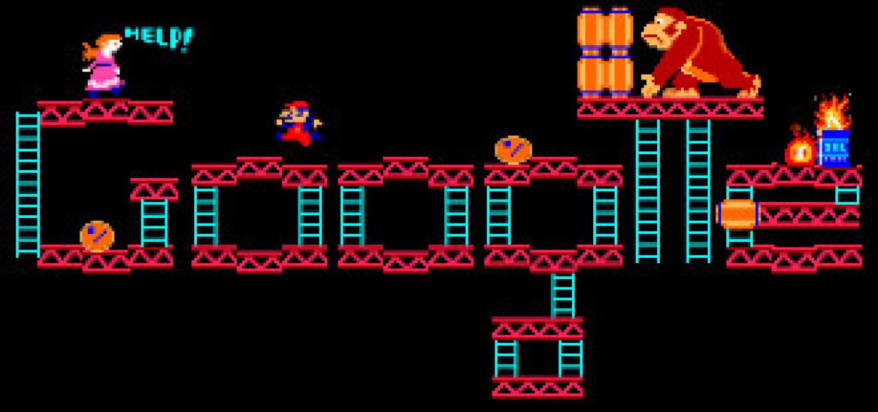 [31/05/2010] Google-Logos im Videospiele-Design: Donkey Kong
