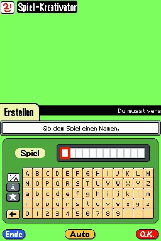 [20/05/2010] Wer über ein gewisses Talent verfügt, gibt seinem Minispiel einen Namen und lädt es hoch. So kann sich jeder von eurer Kreativität überzeugen.