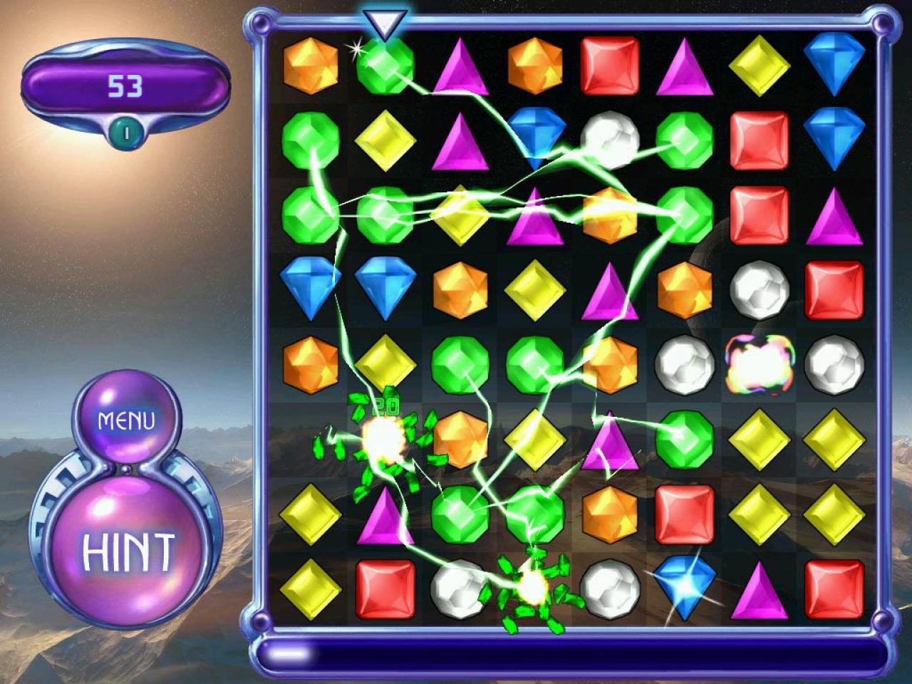 [04/06/2010] Platz 3 - Bejeweled: Ein Puzzle-Game, in dem man bunte Steinchen auflöst? Mit knalligen Farben und simplen Spielregeln? 