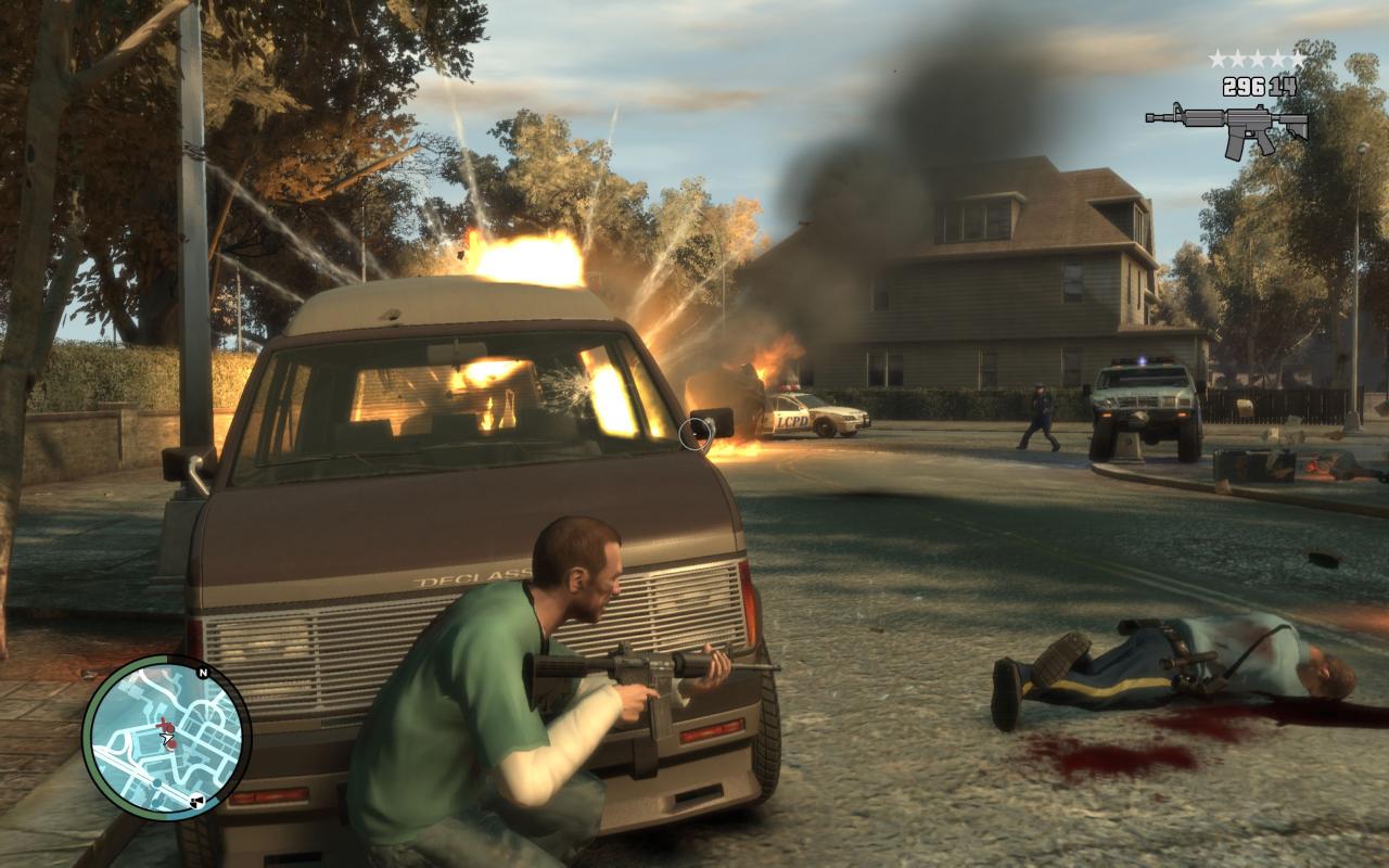 [04/06/2010] GTA 4Mit GTA 4 fiel der offizielle Startschuss für die Open-World-Games. Obwohl das Sandkasten-Spielkonzept schon sehr viel früher zum Einsatz kam, erregten erst GTAs vielseitige und frei begehbare Städte allgemeine Aufmerksamkeit. Hier war nahezu alles möglich: Das Eintreiben von Schutzgeldern, rasante Autorennen oder ein kleiner Mord im Auftrag der Mafia - gefolgt von einem kühlen Schluck in der nächsten Bar. 