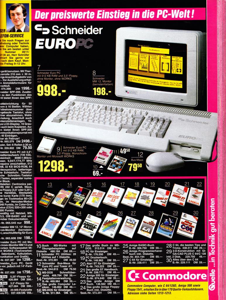 [29/08/2010] Der Schneider Euro-PC verfügte über ein eingebautes 3,5