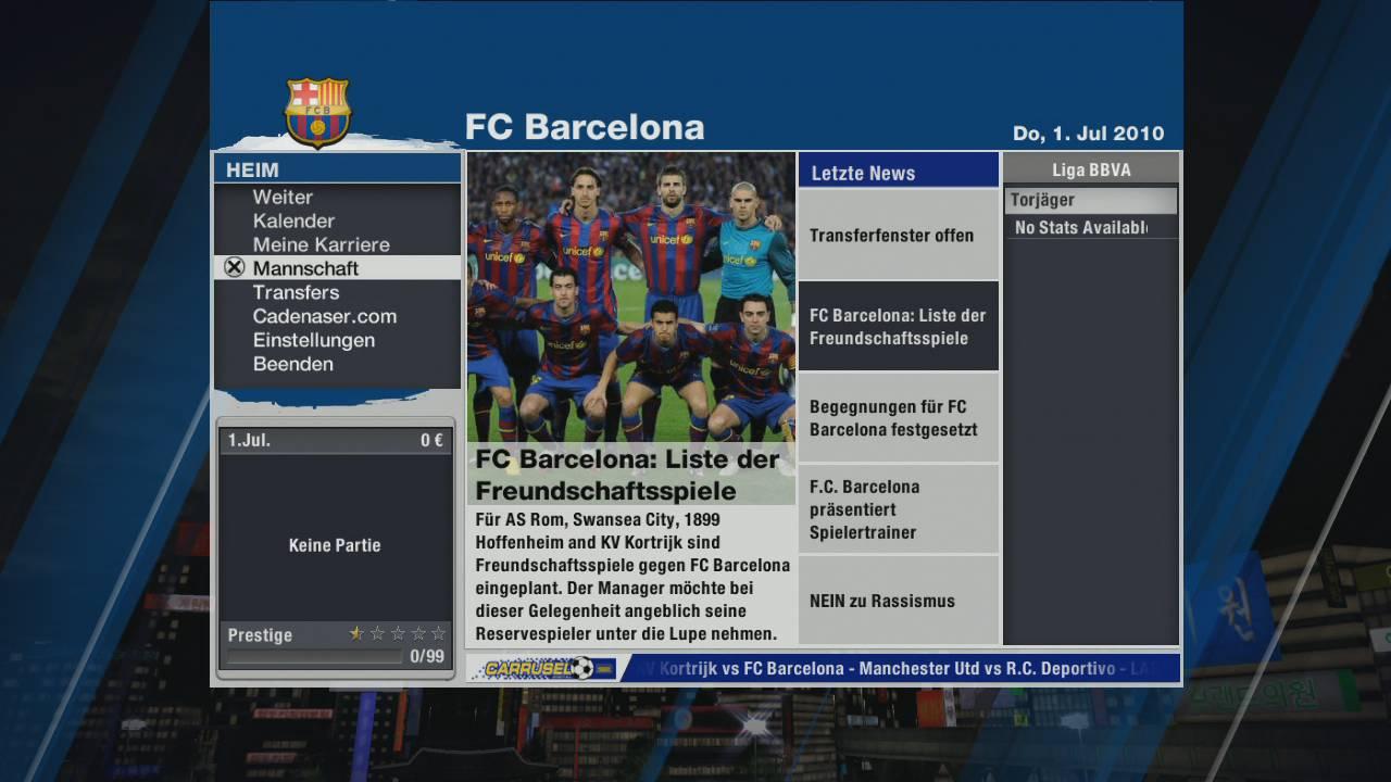 [29/09/2010] Der Manager-Modus in FIFA 11.