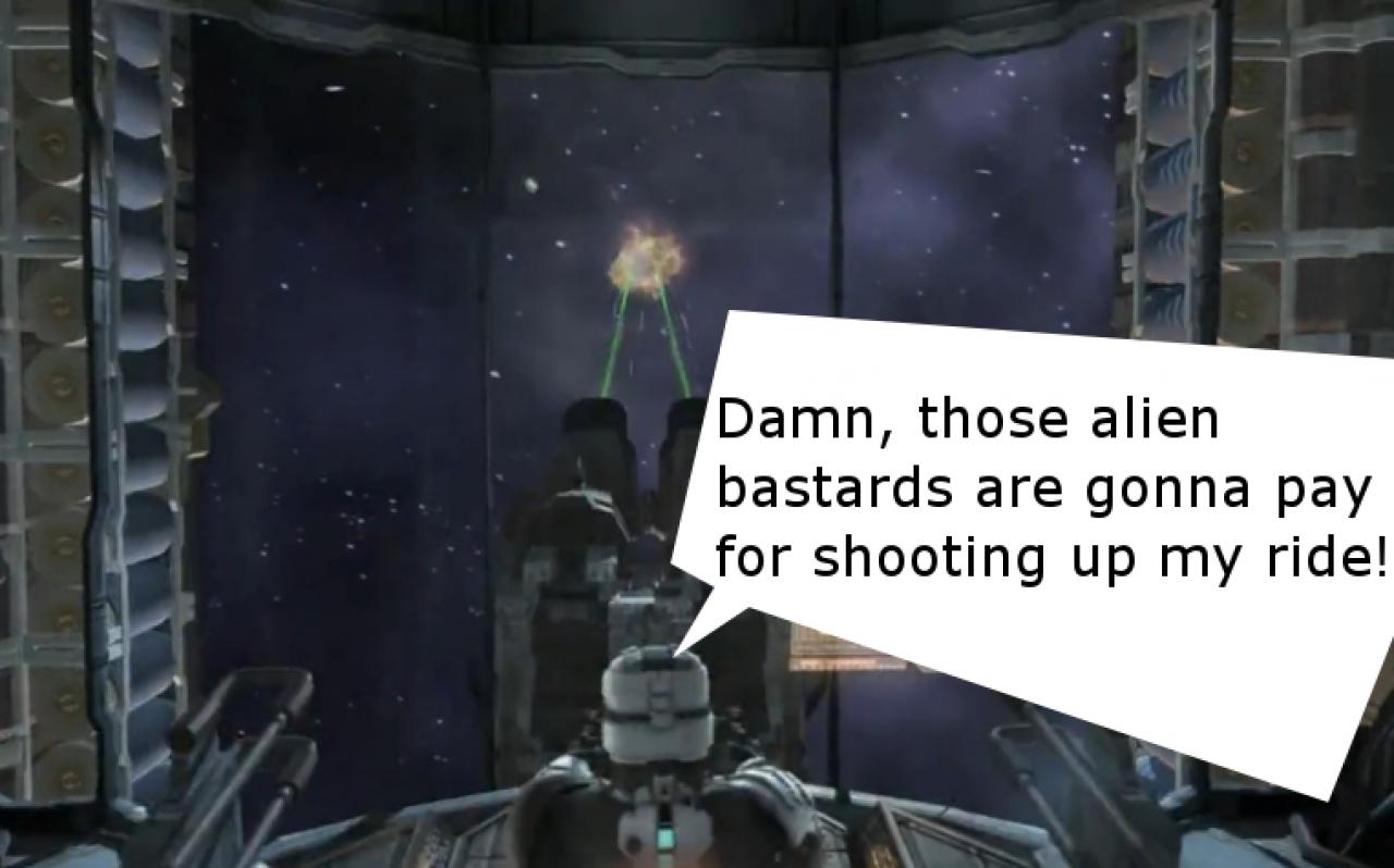 [10/09/2010] Duke Nukem Zitate - Isaac in Dead Space an der Bordkanone