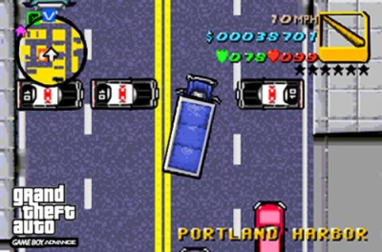 [22/09/2010] Grand Theft Auto Advance - Für den GBA wurde GTA 3 in 2D umgebaut.