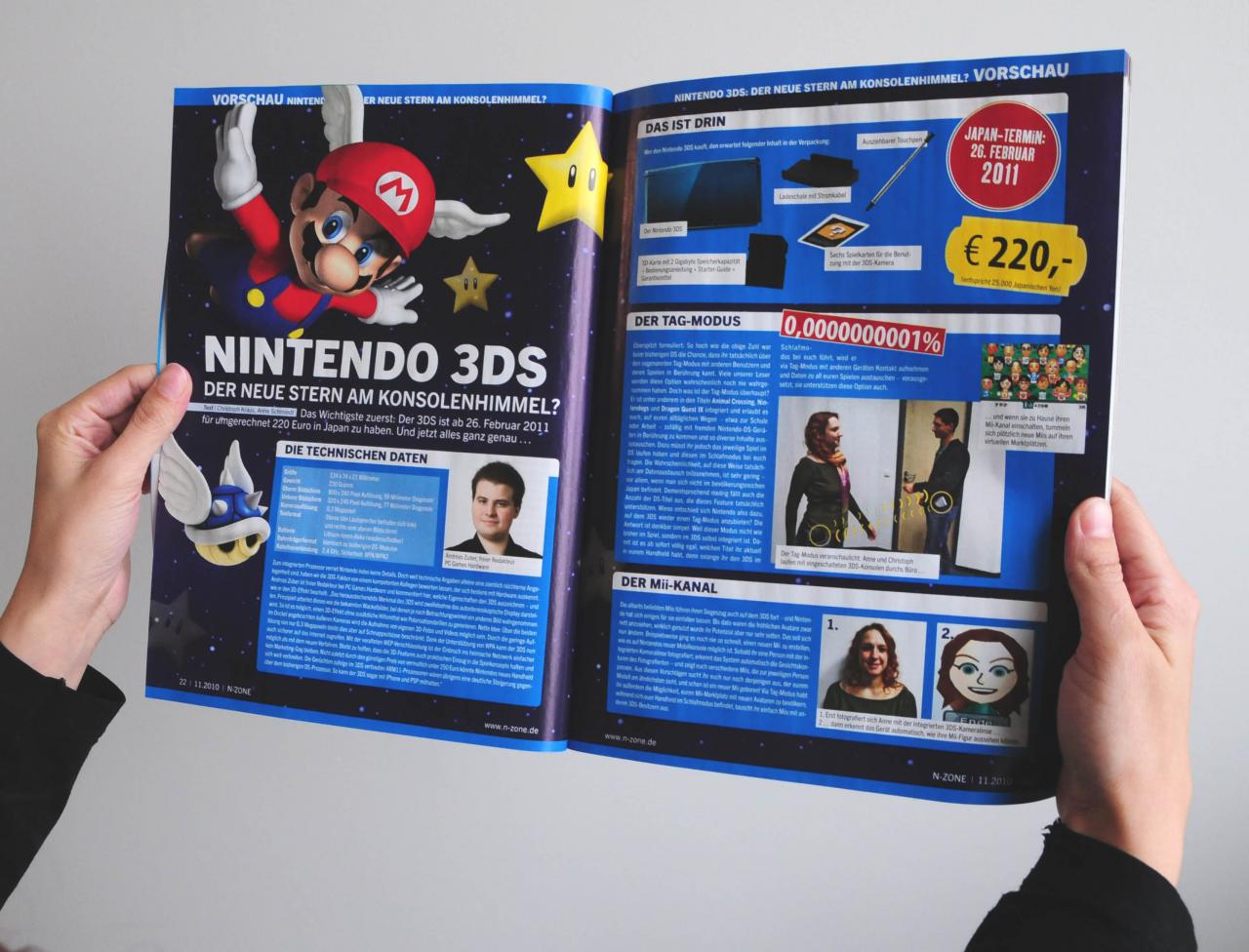 [15/10/2010] Fakten, Fakten, Fakten: In der neuen N-ZONE 11/10 lest ihr alles zum neuen Nintendo 3DS.