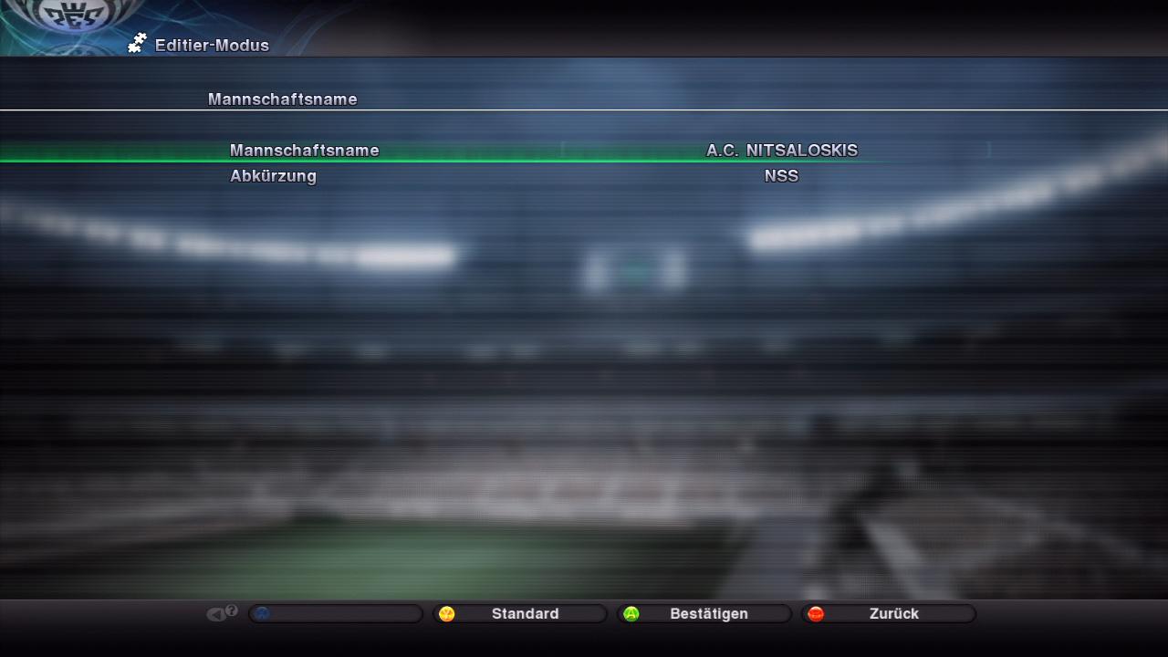 [01/10/2010] PES 2011 Editor - Mannschaftsnamen anpassen 