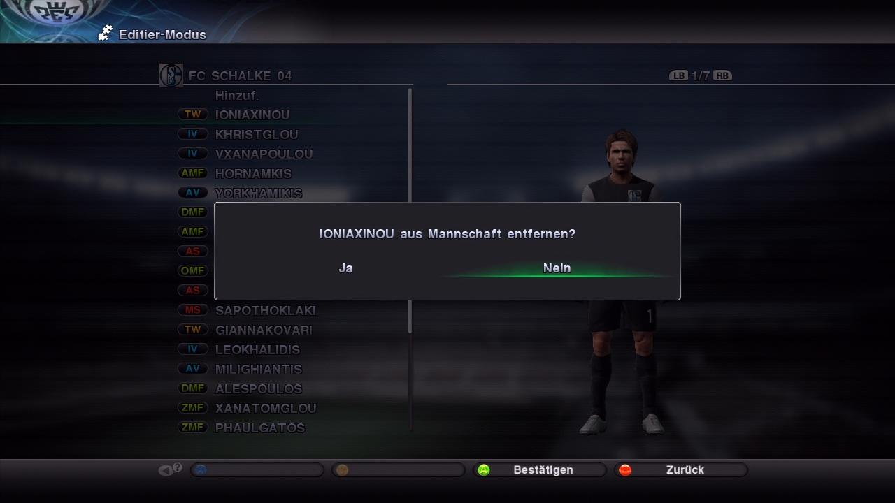[01/10/2010] PES 2011 Editor - Ihr dürft auch Spieler entlassen