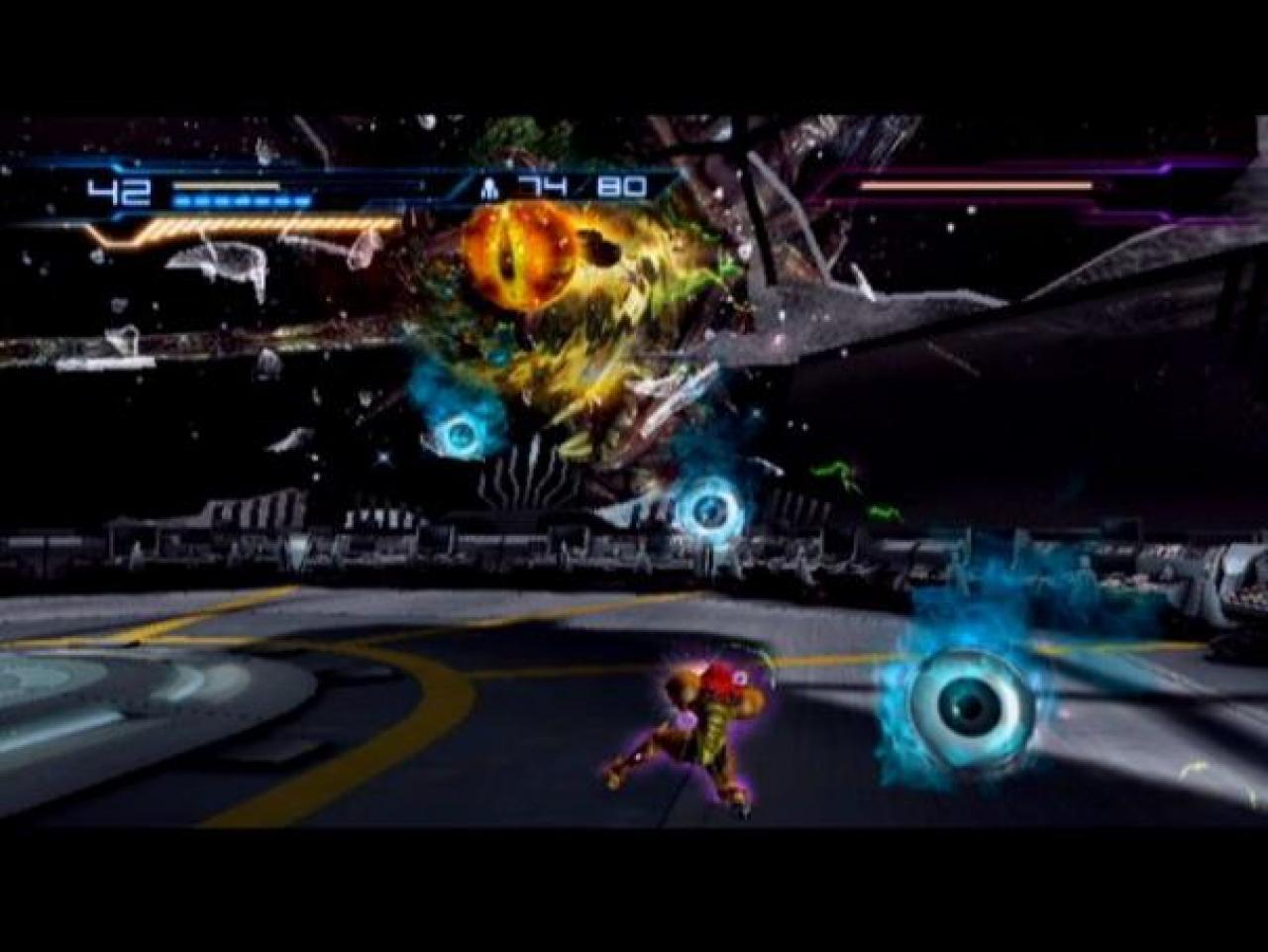 [29/10/2010] Phantom - Die fliegenden Hände besiegt ihr mit Finishing Moves und feuert danach mit Charge Beams auf das große Auge des Feindes. Den Energiegeschossen entkommt ihr durch gut abgestimmte Ausweich-Moves - über die Tentakel des Phantoms springt ihr einfach hinweg. Nach nur wenigen Minuten ist auch dieser relativ einfache Geheimgegner besiegt. Gratulation, ihr habt sämtlichen Gegnern in Metroid: Other M den Garaus gemacht!