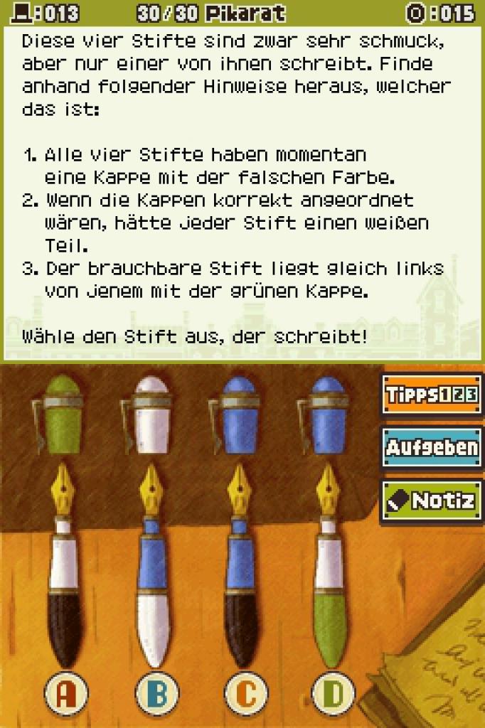 [21/10/2010] Bis das Gehirn qualmt: Die grauen Zellen werden in den 168 kniffligen Rätseln des Spiels so richtig gefordert.