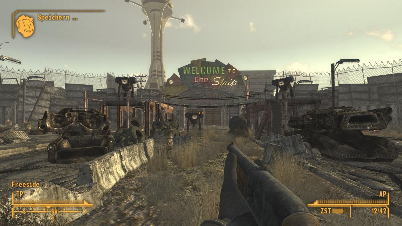 [02/11/2010] Wie schon der Vorgänger verfügt auch Fallout: New Vegas über eine riesige und frei erkundbare Spielwelt. Wer wirklich alles entdecken will, benötigt mehrere Durchläufe. Die unterschiedlichen Fraktionen laden zu weitern Durchgängen ein.