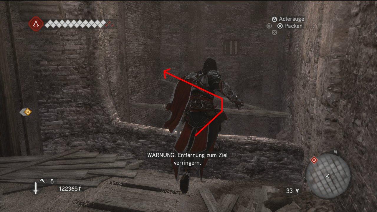 [16/11/2010] Springt über die Balken und klettert schließlich nach links.