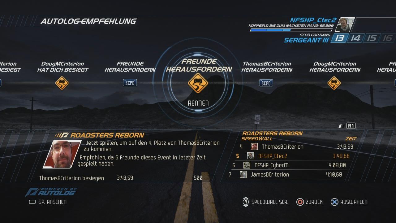 [09/11/2010] Weitere Screenshots aus unserem Test zu Need for Speed: Hot Pursuit für PS3 und Xbox 360. (1)