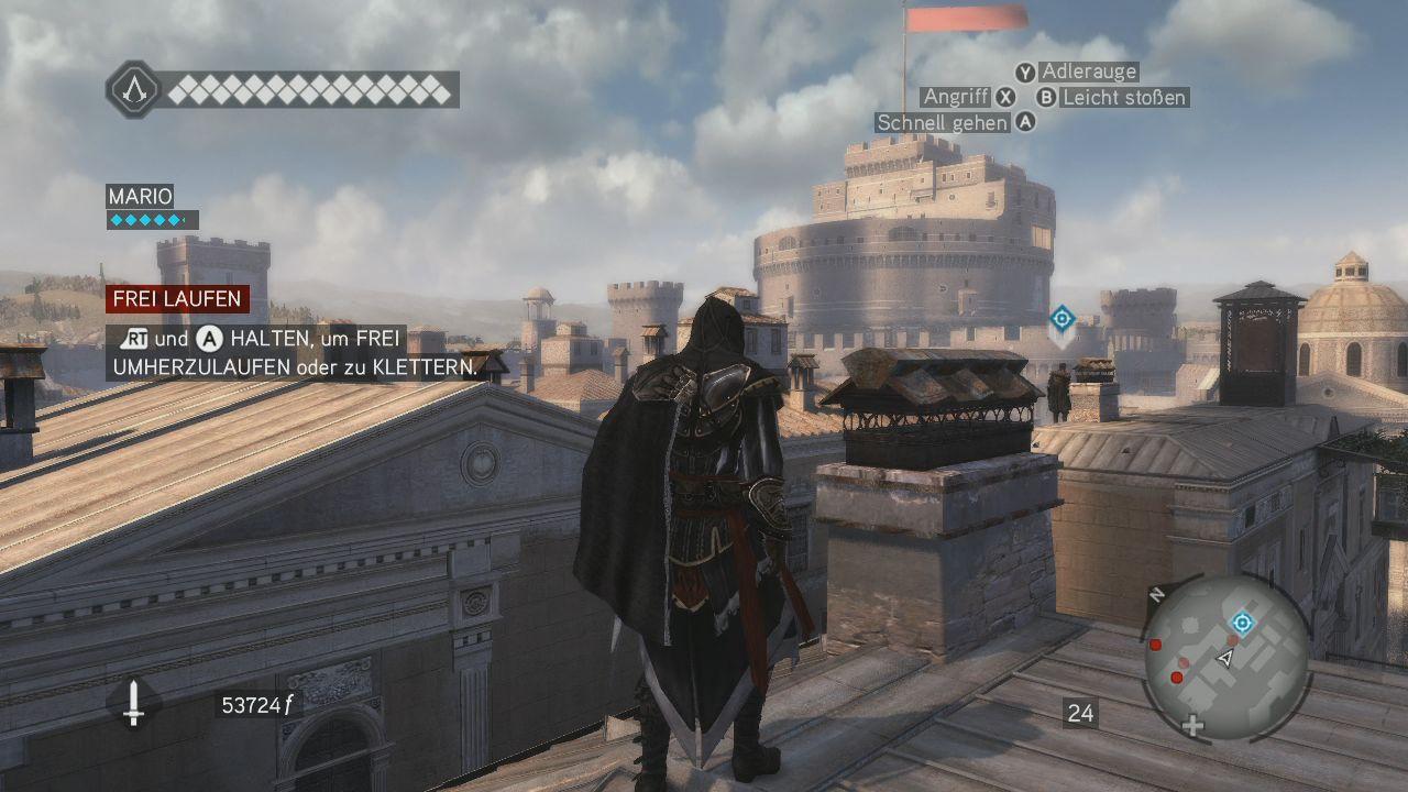 [16/11/2010] Trotz der schon etwas betagten Engine, begeistert die Grafik von Assassin's Creed: Brotherhood dank weiterer Verbesserungen. Dennoch kommt es hin und wieder zu Popups und Tearing-Fehlern.