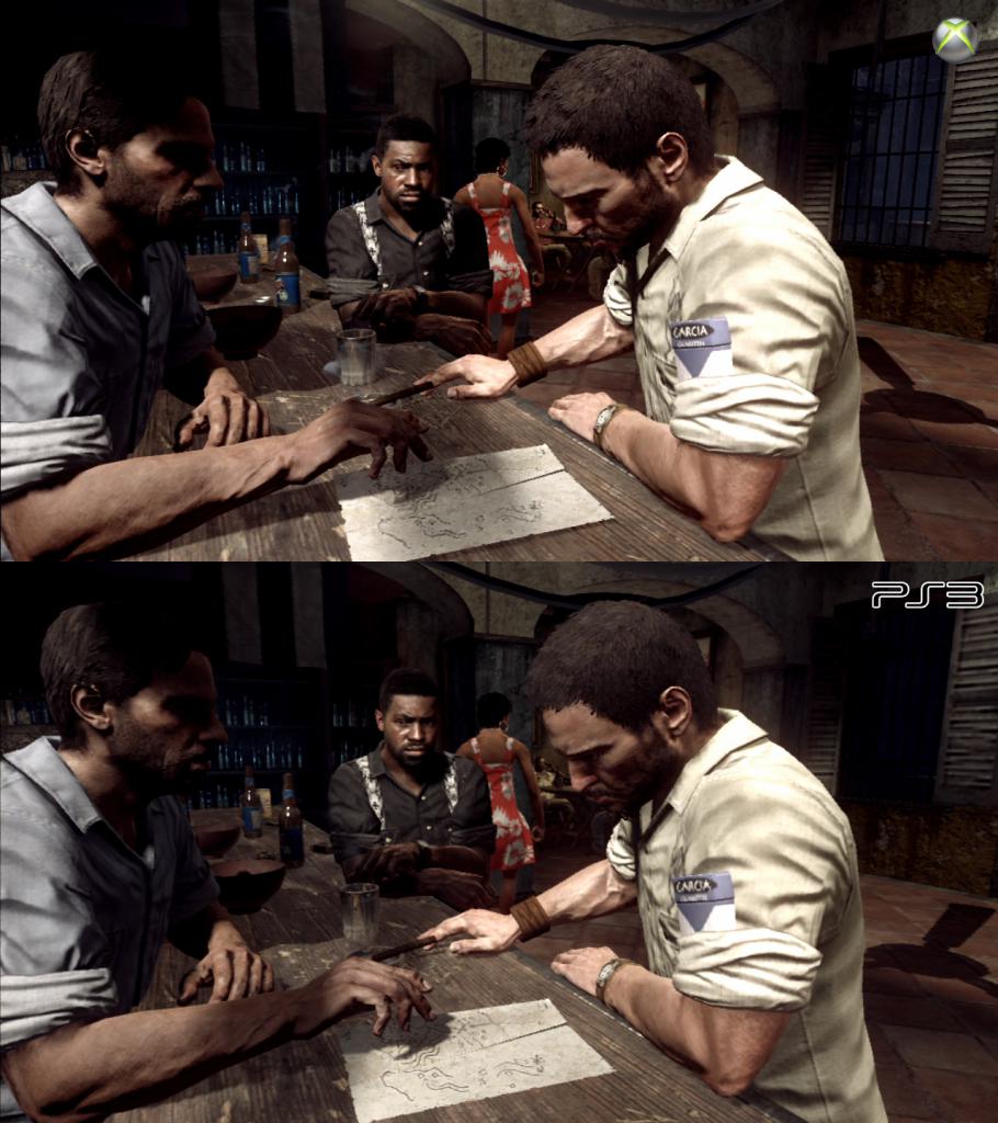 [09/11/2010] Grafikvergleich zwischen PS3- (unten) und Xbox-360-Version (oben) von Call of Duty: Black Ops. Klickt auf 