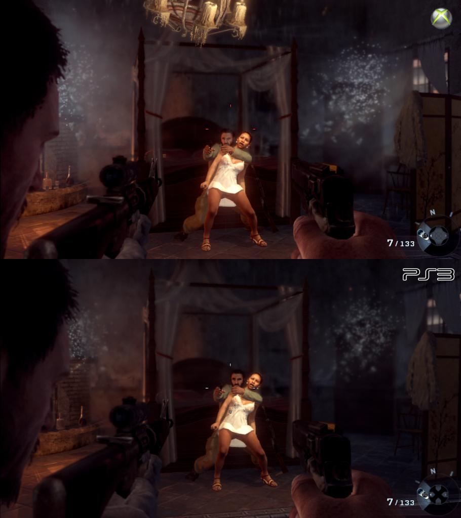 [09/11/2010] Grafikvergleich zwischen PS3- (unten) und Xbox-360-Version (oben) von Call of Duty: Black Ops. Klickt auf 