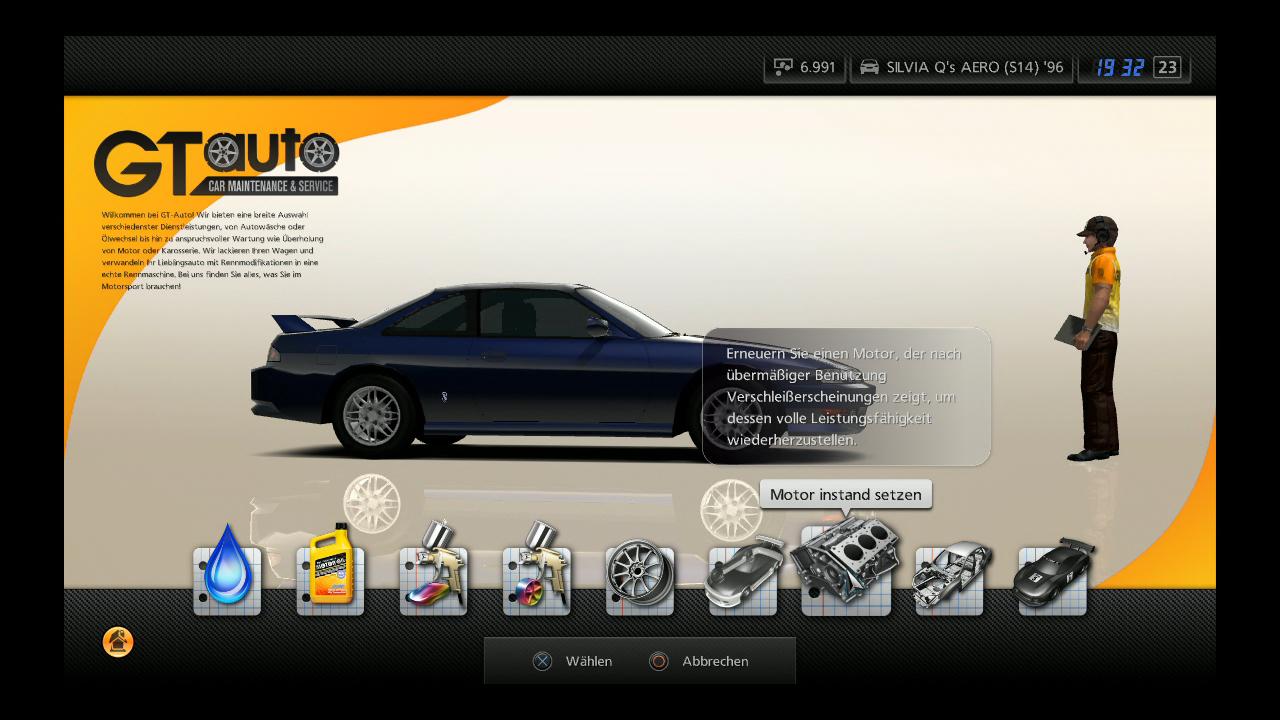 [24/11/2010] GT Auto Menü-Bildschirm in Gran Turismo 5. 