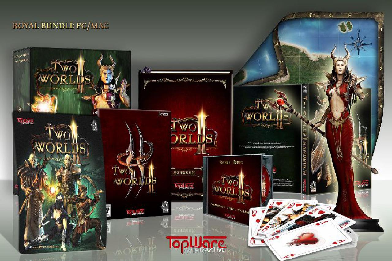 [04/11/2010] Die Royal Edition von Two Worlds 2 enthält diverse Extras. Unter anderem eine Figur.