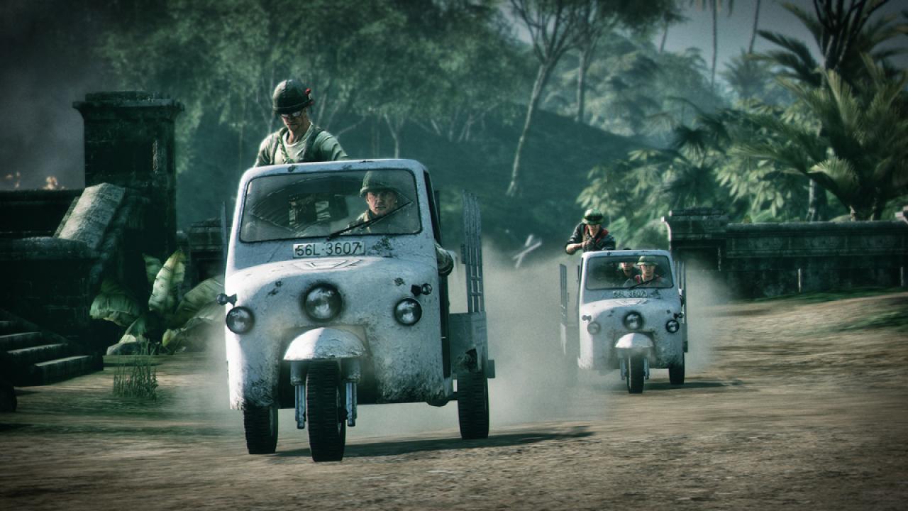 [03/12/2010] Vietnam (etwa Bad Company 2: Vietnam) - Durch den Dschungel robben und auf Vietcong ballern, ist nicht einmal mehr halb so spannend, wie es vor rund einem Jahrzehnt war. Nervtöter Nummero zwei: Der unsägliche US-Pathos. 