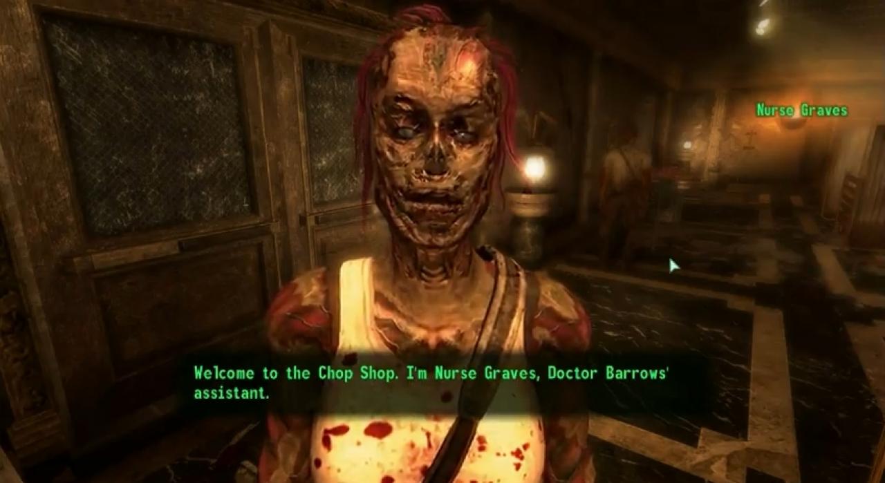[13/12/2010] Fallout 3 - Schwester Graves wartet in Underworld mit einem Auftrag. Heilen kann euch zwar nur der zuständige Arzt, doch das ist nicht weiter schlimm. In Underworld findet ihr nämlich auch eine Bruderschaftssoldatin, die eine Aufgabe für euch hat.