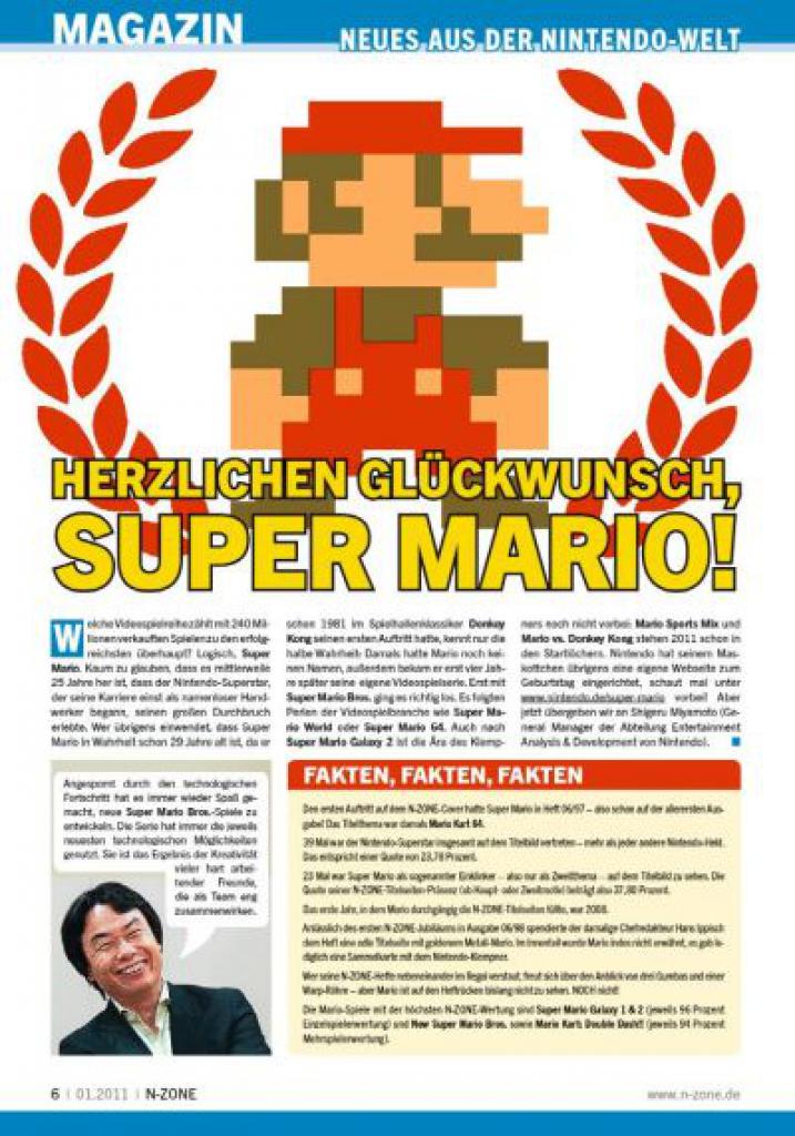 [10/12/2010] Wir feiern Super Mario 25. Geburtstag mit einem großen Special.