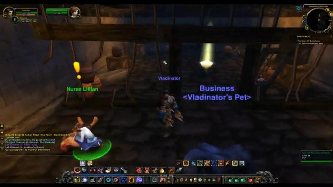 [13/12/2010] World of Warcraft - Eine Quest gibt es in der Instanz Das Verließ in Sturmwind von Schwester Lilian. Ihr bringt ihr das Herz von Fürst Gluthitze und sie kann damit ihre Männer wärmen. Haha! Fürst Gluthitze! Dämlicher Name!