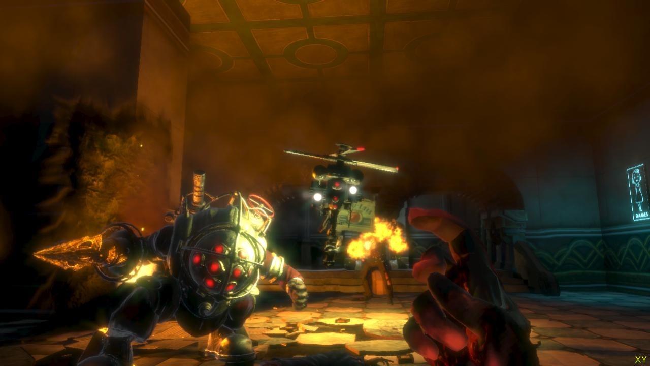[15/12/2010] Security Bot - Bioshock - Security Bots können gehackt werden. Leider sind die Roboter so schnell, dass man schwer an sie herankommt. Rennt ihr in Bioshock mit niedriger Energieleiste um die Ecke, dann können euch die Dinger ernsthaft Schaden zufügen.