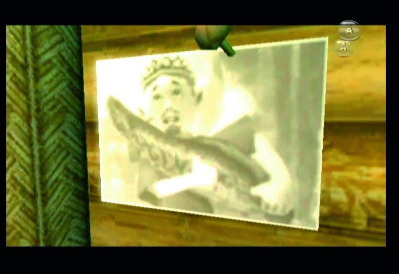 [20/01/2011] The Legend of Zelda: Twilight Princess - Erinnert ihr euch an den Fischer aus Ocarina of Time, der sich dauernd am Allerwertesten kratzt? In Twilight Princess auf dem GameCube und der Wii taucht ebendieser Angler erneut auf - als Porträt-Foto an der Wand.