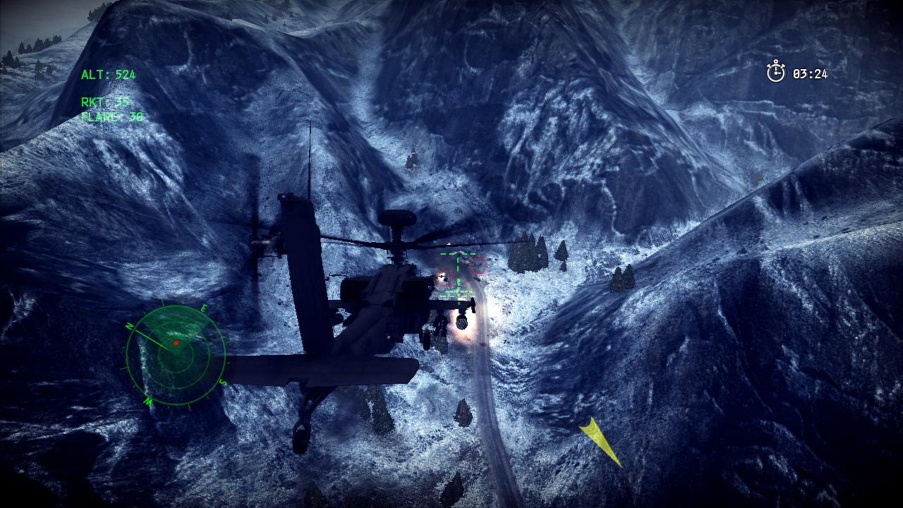 [12/01/2011] Winter: Schlechtes Wetter, wie etwa dichtes Schneetreiben, hat keinerlei Auswirkungen auf das Flugverhalten des Helis.