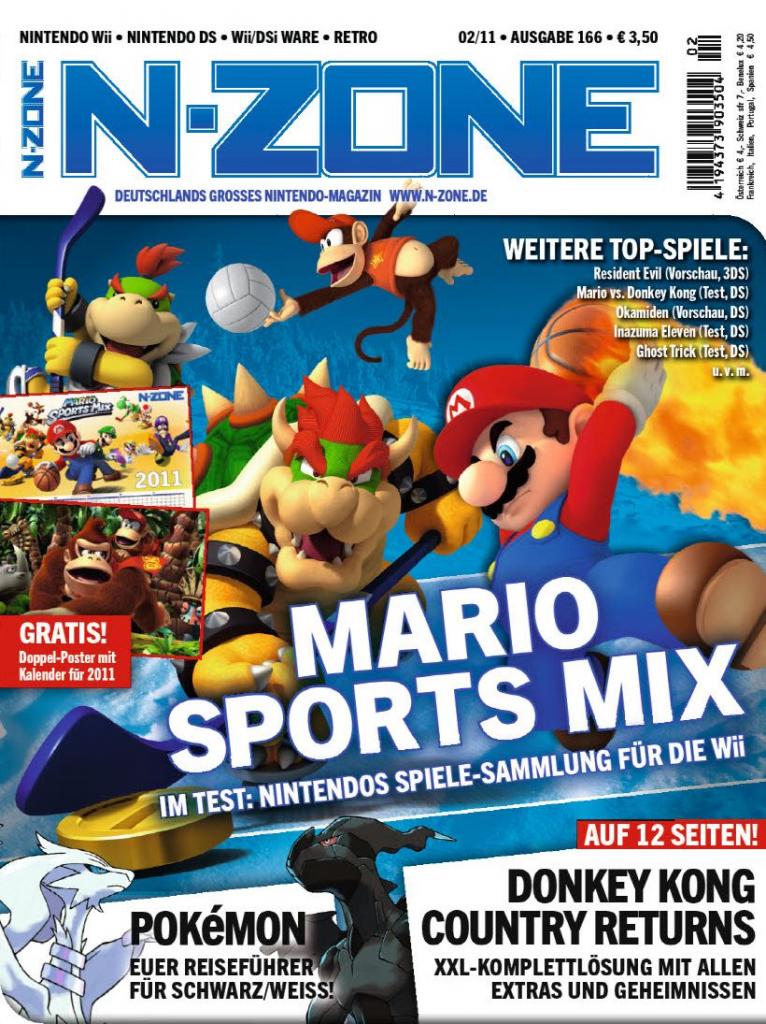 [12/01/2011] Titelstory der neuen N-ZONE 02/2011 ist Mario Sports Mix.