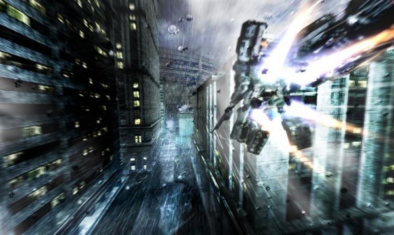 [03/02/2011] Auge um Auge: Duelle mit feindlichen Armored Cores sind spannend und actiongeladen.
