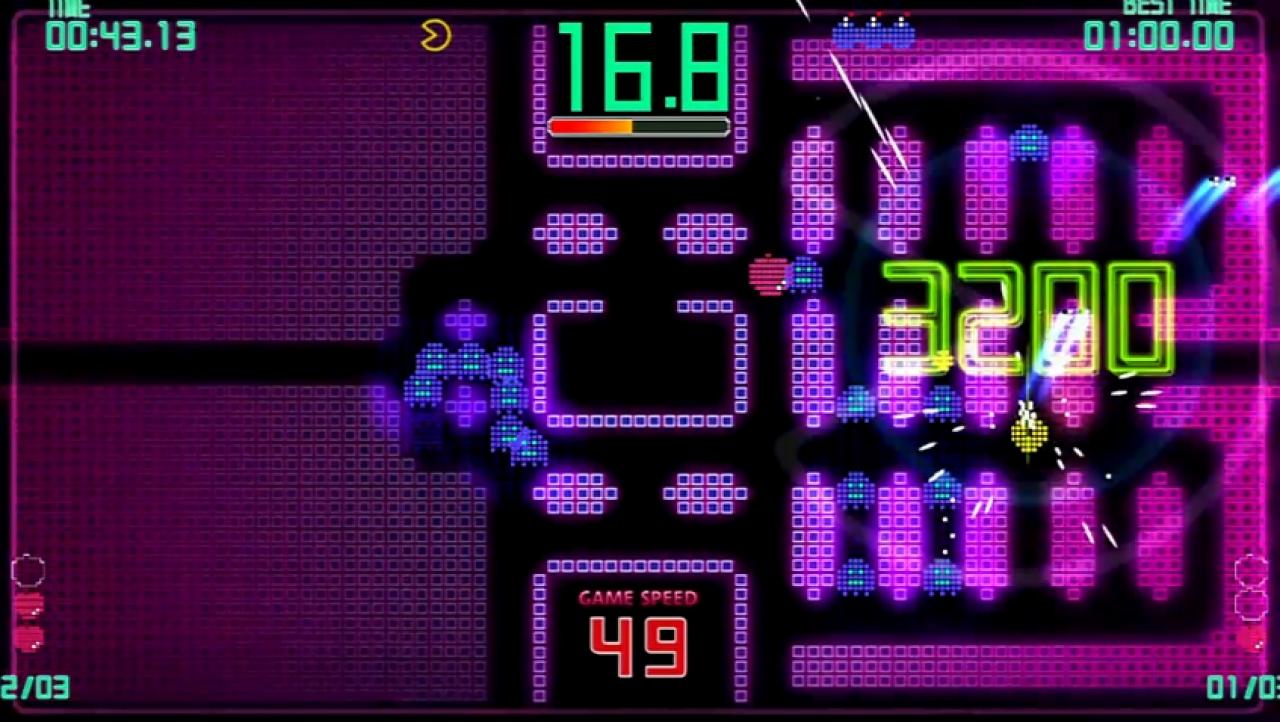 [14/02/2011] 2. Pac-Man Championship Edition DX (XBLA / PSN) - 93% / 91% - Wer kennt die gelbe Kugel nicht? Auch als Download-Titel frisst sich Pac-Man durch die bunten Level - und fürchtet sich vor Pixel-Geister.