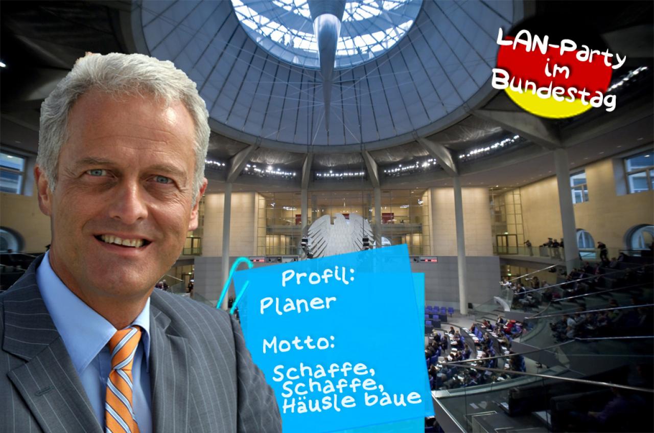 [24/02/2011] Peter Ramsauer (CSU) - Tycoon-Spiele sind seine große Leidenschaft. Den Bundesminister für Verkehr, Bau- und Stadtentwicklung ärgert nur die Tatsache, dass auch in diesem Genre das Budget für jegliche Bauvorhaben begrenzt ist.
