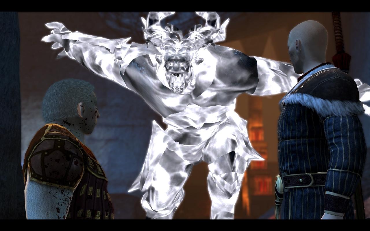 [07/03/2011] Dragon Age 2: Zum Glück konnten wir den riesigen Oger einfrieren.