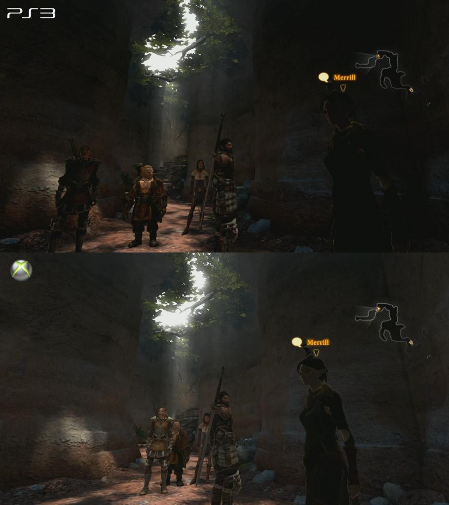 [09/03/2011] Grafikvergleich zwischen der PS3- (oben) und Xbox-360-Version (unten) von Dragon Age 2. Klickt auf 