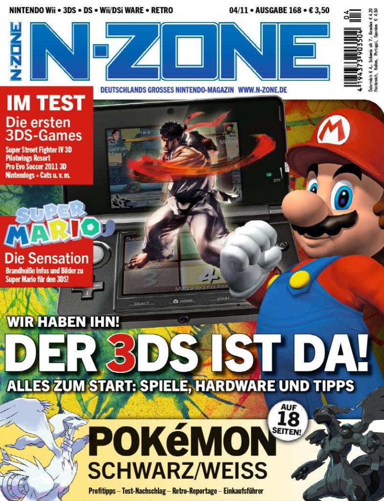 [11/03/2011] Die N-ZONE 04/2011 bietet verlässliche 3DS-Tests.