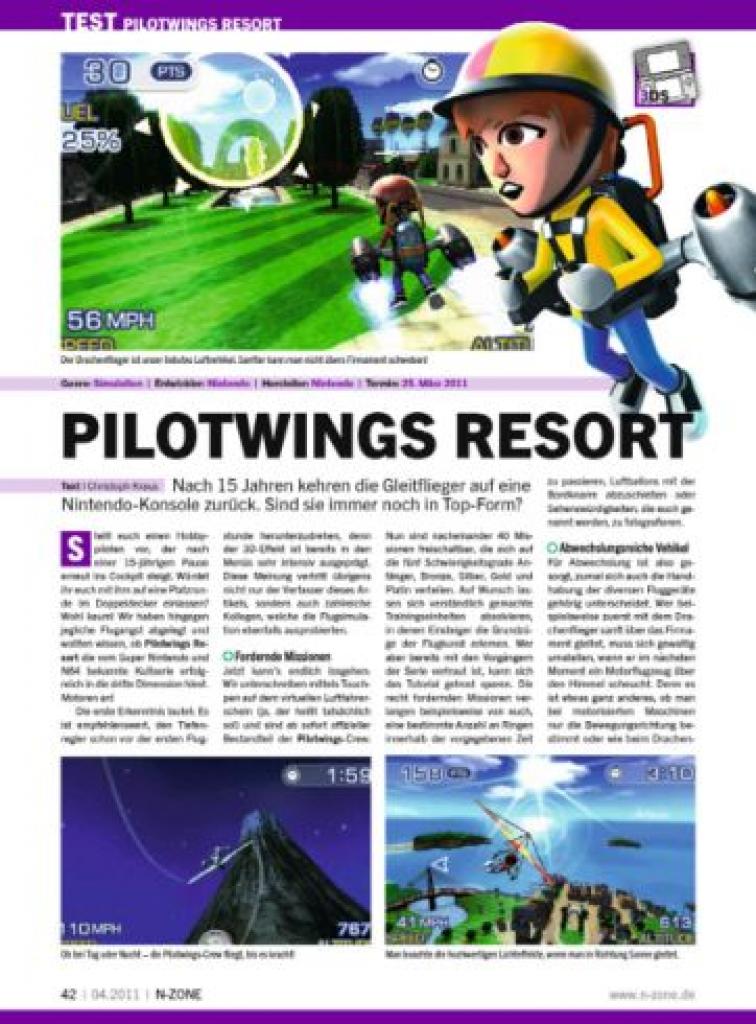 [11/03/2011] Unter anderem fühlen wir Pilotwings Resort auf den Zahn.