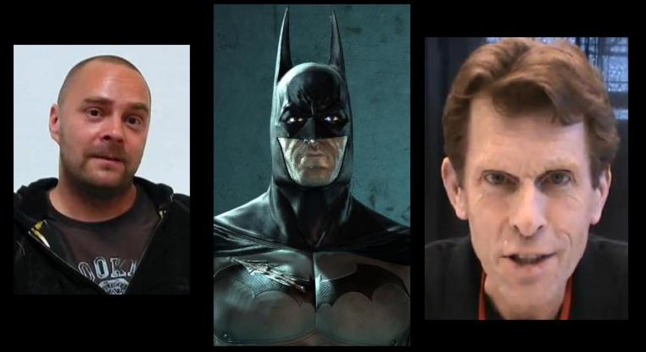 [13/04/2011] Die deutsche Stimme von Batman in Arkham Asylum, David Nathan (l.), ist bekannt als Synchronsprecher von Christian Bale und Johnny Depp. Kevin Conroy (r.) hat den dunklen Ritter in den USA bereits in einer Zeichentrickserie gesprochen und erlangte Kultstatus.